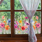 💐Autocollant de fenêtre de bouquet floral coloré🖼️ (coupable à la taille librement)
