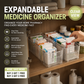 🔥 Rangement télescopique transparent pour médicaments — Extensible, idéal pour une armoire à pharmacie bien rangée 💊🗄️