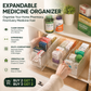 🔥 Rangement télescopique transparent pour médicaments — Extensible, idéal pour une armoire à pharmacie bien rangée 💊🗄️