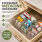 🔥 Rangement télescopique transparent pour médicaments — Extensible, idéal pour une armoire à pharmacie bien rangée 💊🗄️