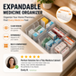 🔥 Rangement télescopique transparent pour médicaments — Extensible, idéal pour une armoire à pharmacie bien rangée 💊🗄️