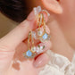 Boucles d'oreilles délicates en forme de feuille de ginkgo pour femmes