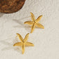 Boucles d'oreilles étoile de mer en acier inoxydable