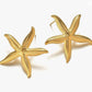 Boucles d'oreilles étoile de mer en acier inoxydable