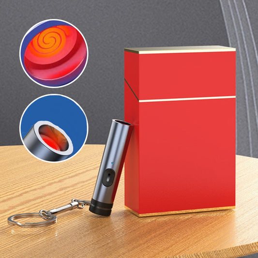 Briquet USB portable pour voiture, résistant au vent, pour l'extérieur