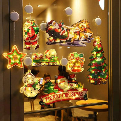 🎄Vente de Noël anticipée - 49% de réduction🎊Lumières à ventouse pour fenêtre de Noël🎅