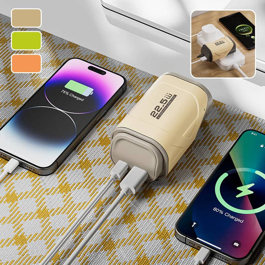 Banque d'énergie 10000mAh adaptée aux voyages avec chargeur à double câble