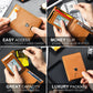 🔥Offre à durée limitée !🔥 Porte-cartes de crédit en cuir et fibre de carbone avec protection RFID