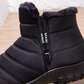 Bottes de neige à la cheville imperméables en coton chaud avec fermeture éclair