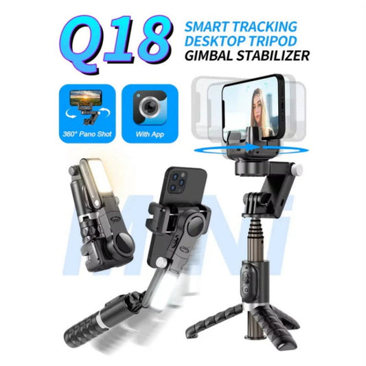 Stabilisateur à cardan pliable à 3 axes et rotatif à 360° pour l'enregistrement sur smartphone