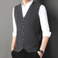 Gilet pull-over tricoté à boutons pour hommes Business Match