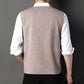 Gilet pull-over tricoté à boutons pour hommes Business Match