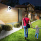 Lampe d'alarme de sécurité à télécommande et alimentation solaire avec détecteur de mouvement