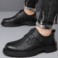 Chaussures Rétro Respirantes en PU Cuir à Semelle Souple pour Hommes
