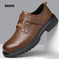 Chaussures Rétro Respirantes en PU Cuir à Semelle Souple pour Hommes