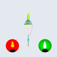Ensemble de Flotteurs de Pêche Électroniques Lumineuses Changeantes de Couleur pour La Nuit