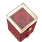 Boîte de roses éternelles - avec collier gravé et roses artificielles