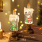 Bougie de Noël lumineuse à piles avec effet boule à neige