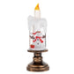 Bougie de Noël lumineuse à piles avec effet boule à neige