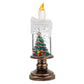 Bougie de Noël lumineuse à piles avec effet boule à neige
