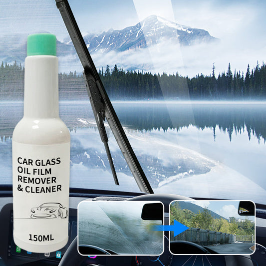 Nettoyant et dissolvant pour film gras sur vitres de voiture