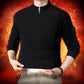 Pull douillet à manches longues avec col zippé pour homme