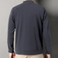 Pull douillet à manches longues avec col zippé pour homme