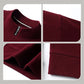 Pull douillet à manches longues avec col zippé pour homme
