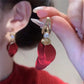 Vintage Geometric Petal Earrings with Clips