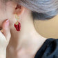 Vintage Geometric Petal Earrings with Clips