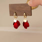 Vintage Geometric Petal Earrings with Clips
