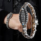 Bracelet en argent tibétain avec six caractères Mantra Luck