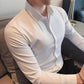 Chemise Professionnelle Extensible en Pure Soie Sans Repassage pour Hommes