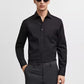 Chemise Professionnelle Extensible en Pure Soie Sans Repassage pour Hommes