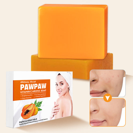 🔥49.99% OFF Soldes du🔥 Nouvel An Savon artisanal à la papaye et au lait de chèvre Vitamine C