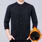 Men's Solid Color Padded Knit Button Cardigan