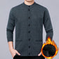 Men's Solid Color Padded Knit Button Cardigan