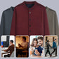 Men's Solid Color Padded Knit Button Cardigan