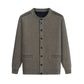 Men's Solid Color Padded Knit Button Cardigan