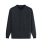 Men's Solid Color Padded Knit Button Cardigan