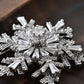 Broche de luxe à flocon de neige rotatif