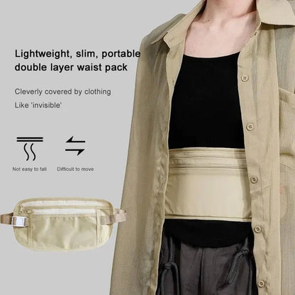Sac Banane de Sport Ajustable avec Poches Zippées
