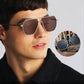 Lunettes de Soleil à Monture Irrégulière Avec Protection UV