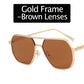 Lunettes de Soleil à Monture Irrégulière Avec Protection UV