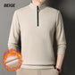 🔥Luxurious Half-Zip High-Neck Men's Sweater: Plush Lining Keeps You Warm & Stylish All Season Long!