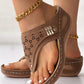 Sandales creuses à semelle souple pour femme