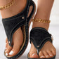 Sandales creuses à semelle souple pour femme