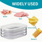 🔥50% korting🔥3 Layer Reusable Food Storage Containe🔥50 % de réduction🔥 Boîtes de conservation alimentaires réutilisables à 3 compartiments avec couvercle, transparentes, pour le bac à légumes du réfrigérateurrs with Lid Clear Fridge Crisper