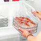 🔥50% korting🔥3 Layer Reusable Food Storage Containe🔥50 % de réduction🔥 Boîtes de conservation alimentaires réutilisables à 3 compartiments avec couvercle, transparentes, pour le bac à légumes du réfrigérateurrs with Lid Clear Fridge Crisper