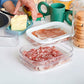 🔥50% korting🔥3 Layer Reusable Food Storage Containe🔥50 % de réduction🔥 Boîtes de conservation alimentaires réutilisables à 3 compartiments avec couvercle, transparentes, pour le bac à légumes du réfrigérateurrs with Lid Clear Fridge Crisper